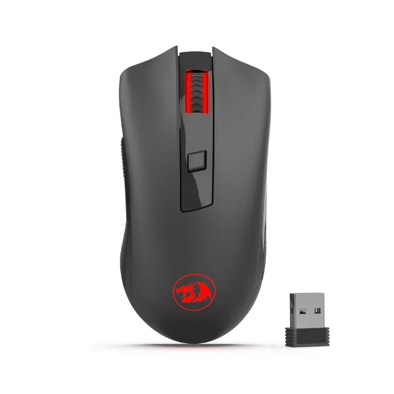 Mouse wireless ottico Redragon M652 2.4G con ricevitore USB, mouse portatile per gaming e ufficio, 5 livelli DPI regolabili