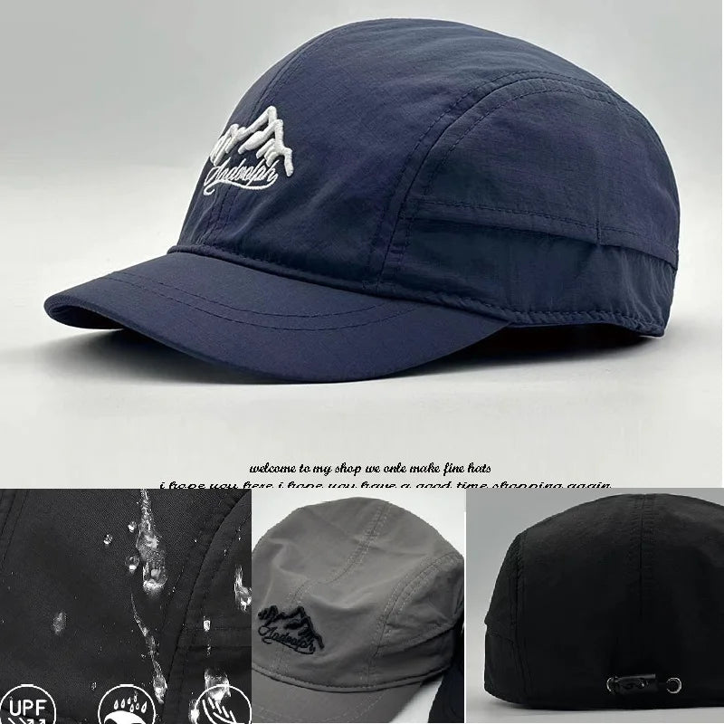 Nagy fejméretű, hátul zárt, 5 cm-es rövid karimájú baseball sapka férfiaknak, hálós, testre szabott sapkák, rugalmas, teljesen zárt sapkák, 56–60 cm, 61–65 cm