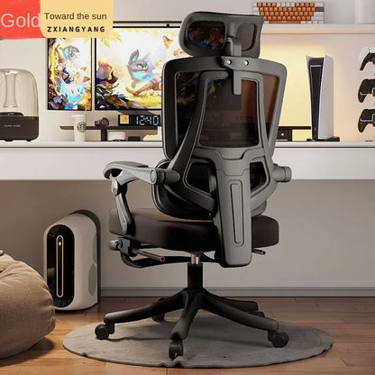 Silla de oficina ergonómica de malla con soporte lumbar, silla de escritorio para ordenador de respaldo alto para adultos, silla de trabajo cómoda para largas jornadas