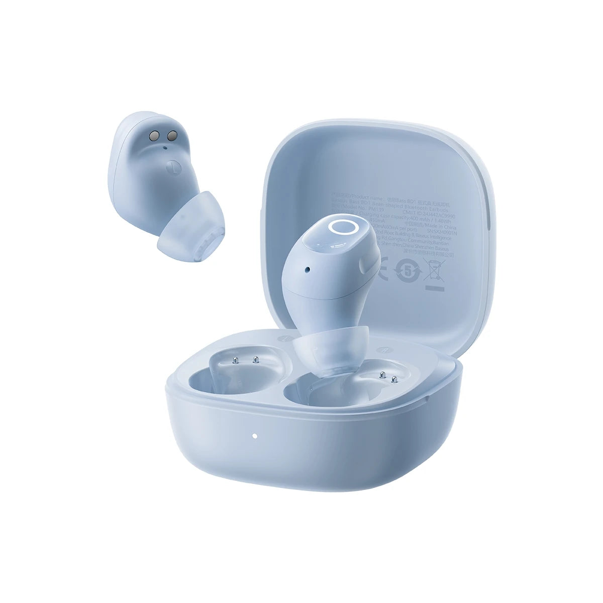 Baseus Bass BD1 Wireless Bluetooth 5.4 Earbuds – Mini Bean TWS Earphones, 35H Playtime, IP55 Waterproof Sports Headphones with Deep Bass & Low Latency