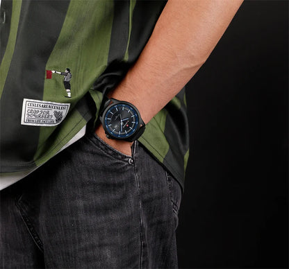 Naviforce 9248 Top Brand New Sport Wristwatch Luxury Military Auto Date Leather Simple Quartz Original Male Clock