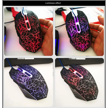 2400 DPI laidinė USB žaidimų pelė su RGB LED apšvietimu, ergonomiška kompiuterio pelė, skirta asmeniniams kompiuteriams, nešiojamiesiems kompiuteriams ir „MacBook“, profesionali 6 mygtukų optinė žaidimų pelė