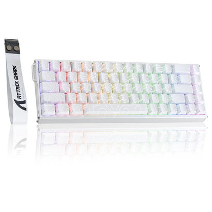 Teclado ATTACK SHARK X68MAX HE Rapid Trigger em alumínio com interruptores magnéticos, 60%, com fios, 8KHz, precisão RT de 0.005mm