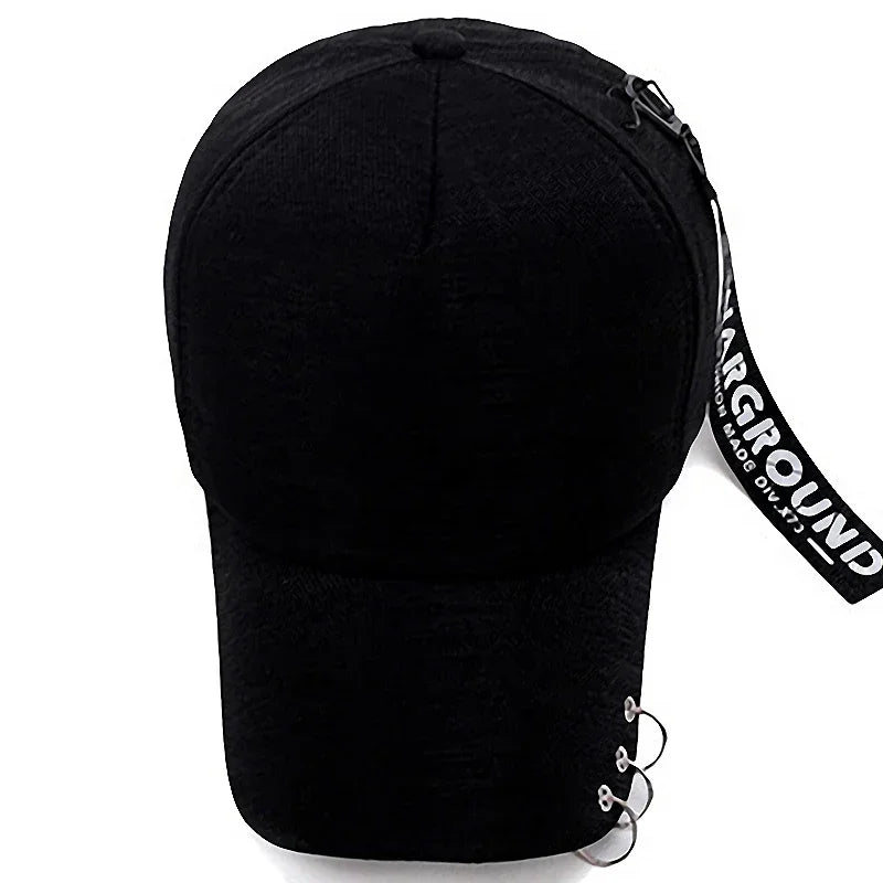 Classic Brim Design Metal Personalized Baseball Cap, Lightweight and Breathable Style! Four Colors To Choose From