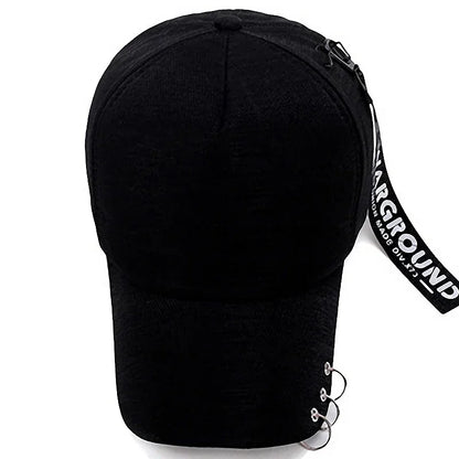 Classic Brim Design Metal Personalized Baseball Cap, Lightweight and Breathable Style! Four Colors To Choose From