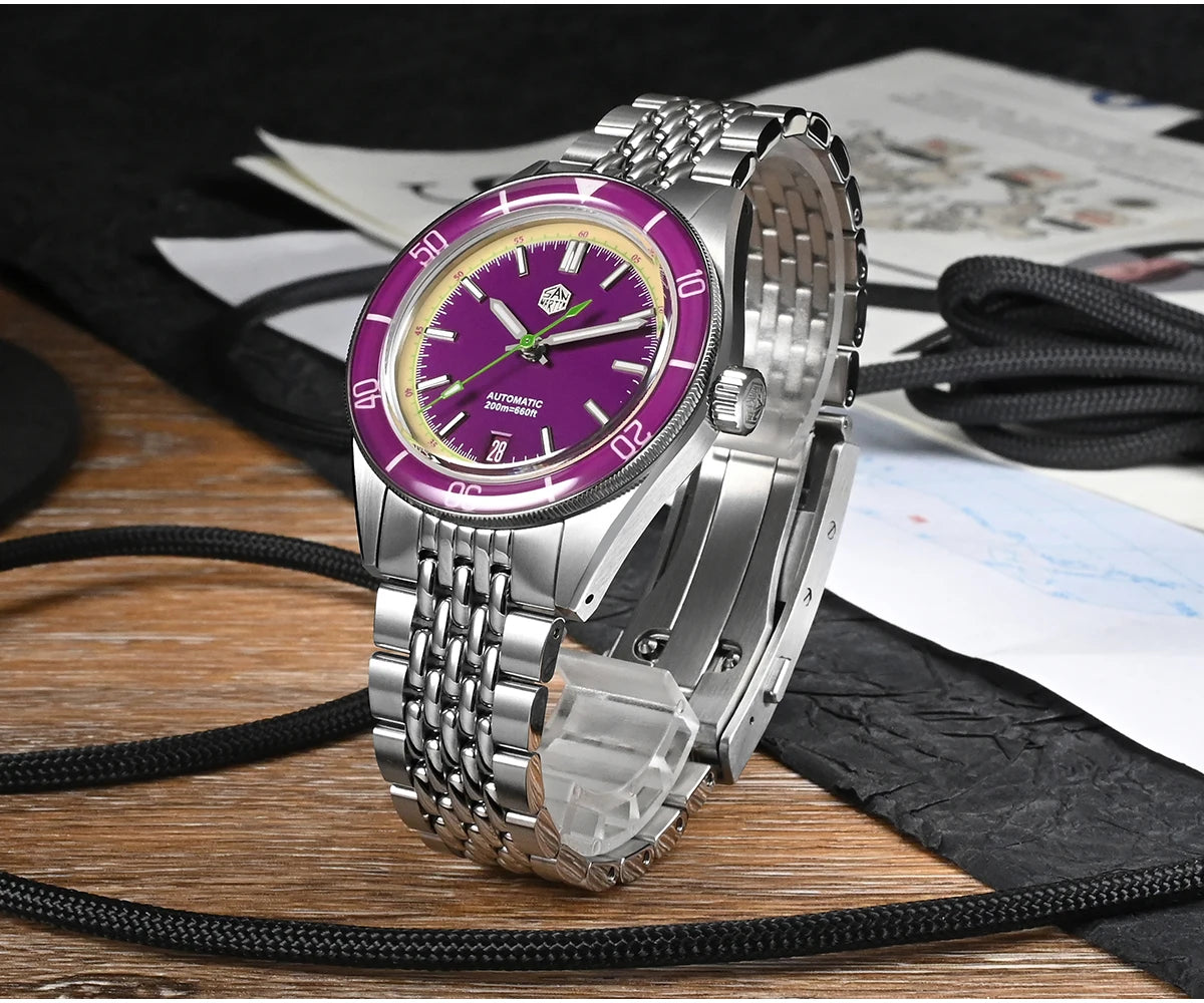 San Martin 39.5mm Summer Dive Watch Fashion Fun Fruit Series Men Sports Watches NH35 Automatic Mechanical 20 ATM SN0116 Reloj