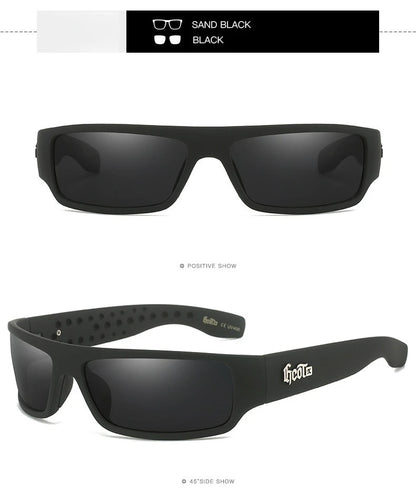 Polarized Chicano Sunglasses, Square Frame Design, UV400 Lens, Hip Hop Streetwear, Retro West Coast Accessory