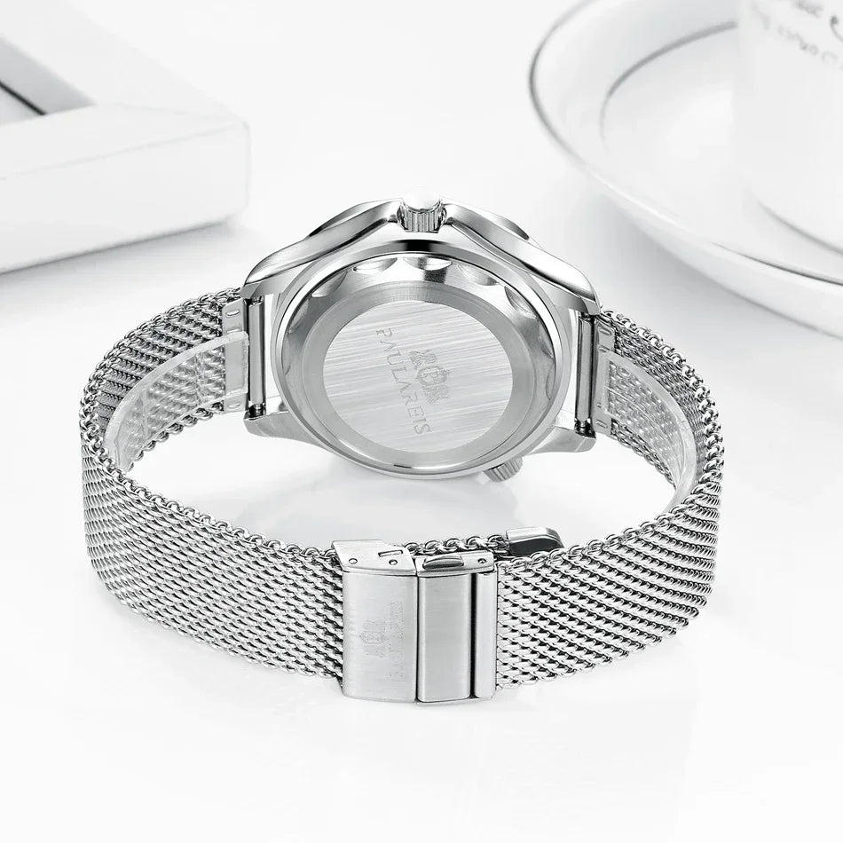 Automatic Watches for Men Mechanical Self Wind Net Stainless Steel Nylon Strap Luxury New Limited Reloj Hombre Baratos