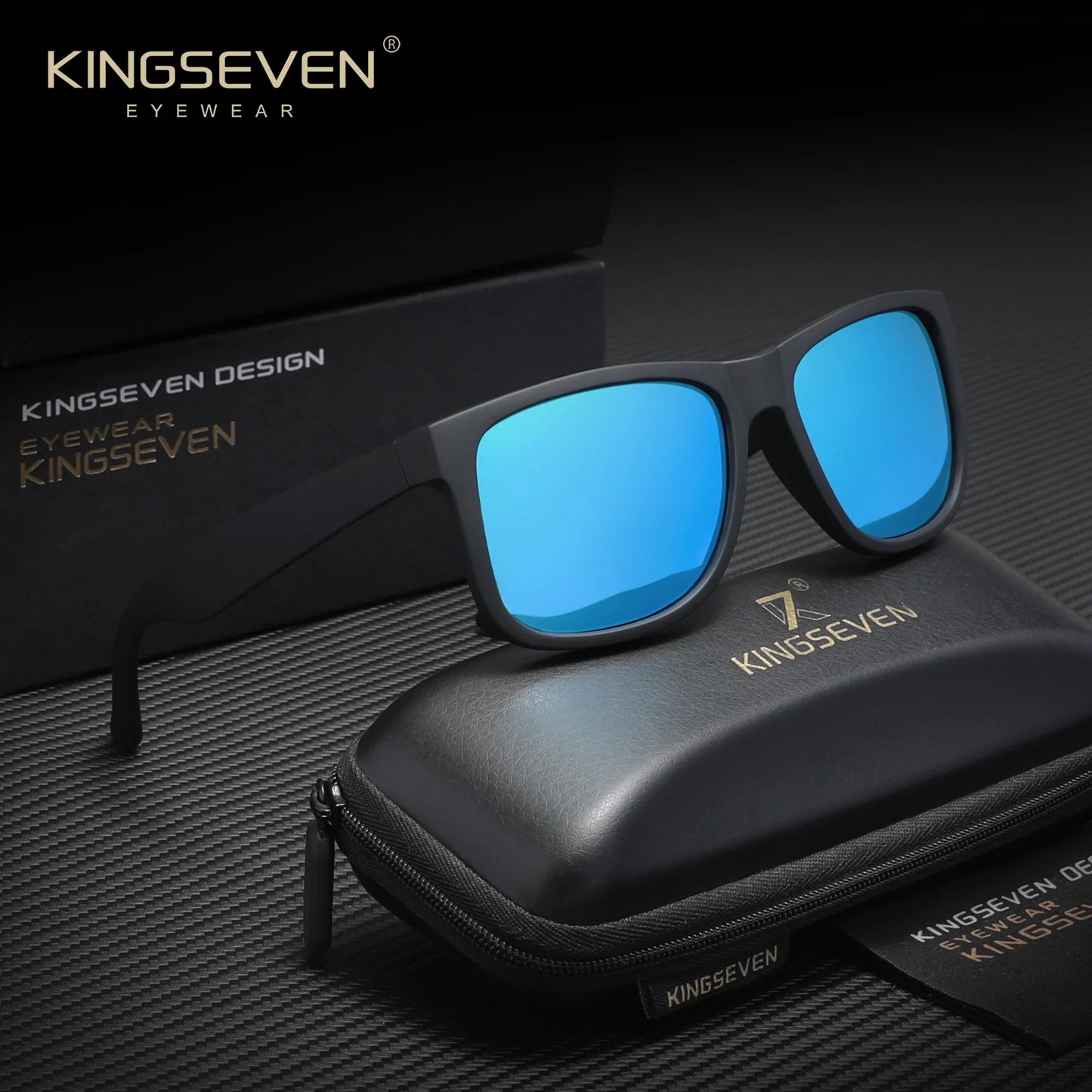KINGSEVEN Fashion Square Polarized Men and Women Sunglasses Driving Outdoor Travel Glasses UV400