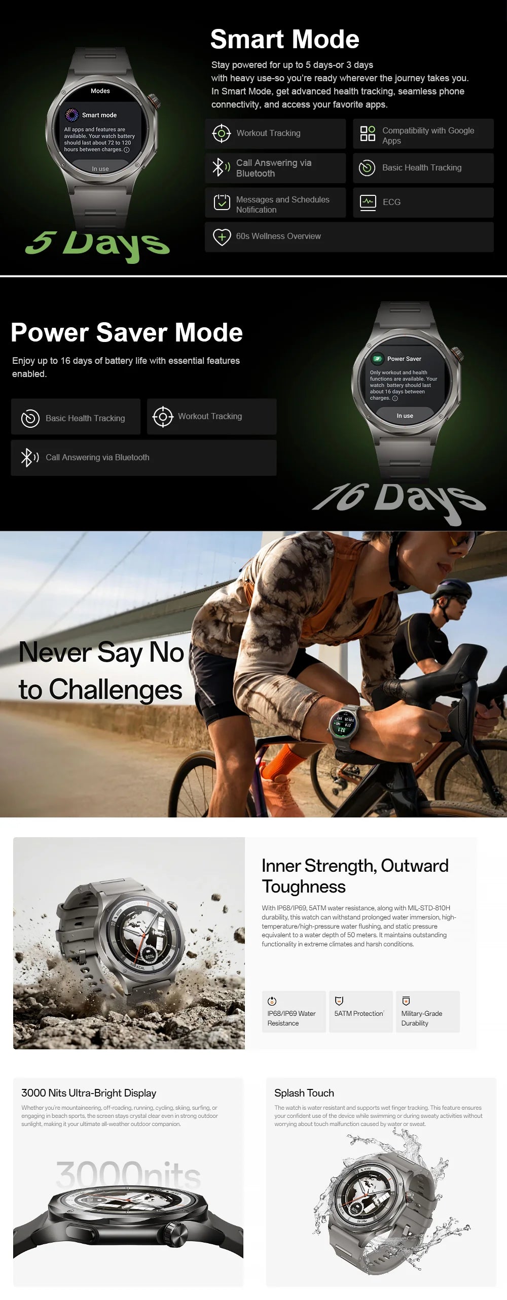 EU version OPPO watch X3 smartwatch Wear OS by Google Sleep 16-Day Battery Life SpO2 Blood Oxygen Monitoring IP69 Google Wallet