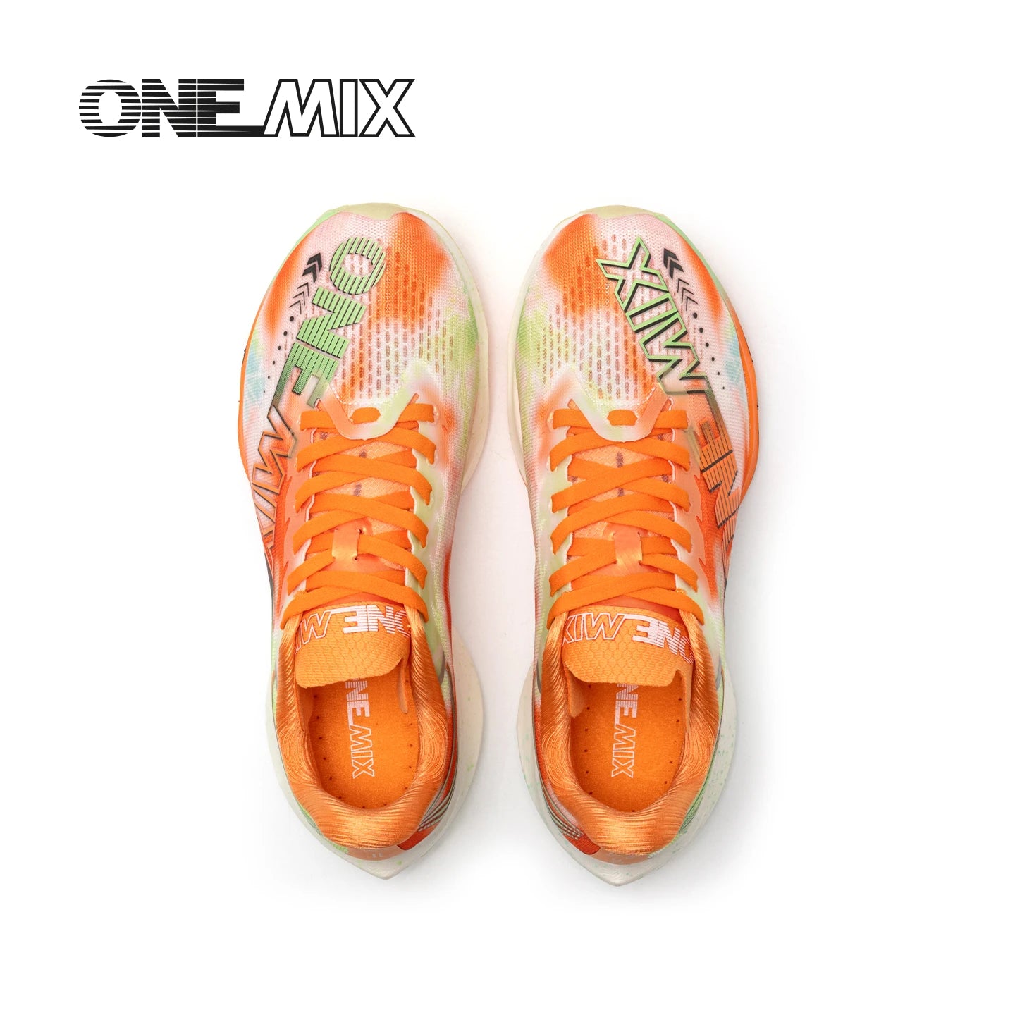 ONEMIX New Nylon Carbon Board Marathon Running Racing Shoes Shock-Absorbing Professional Stable Support Ultra-Light Rebound Sneakers