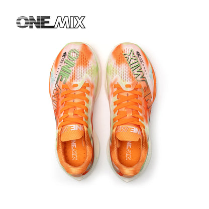 ONEMIX New Nylon Carbon Board Marathon Running Racing Shoes Shock-Absorbing Professional Stable Support Ultra-Light Rebound Sneakers