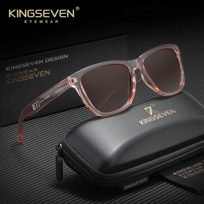 KINGSEVEN Brand Casual Driving Glasses Square Frame Men's Sunglasses Polarized Outdoor Travel Eyewear