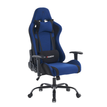 Ergonomic Gaming Chair with PU Leather, High Density Foam, Reclining Racing Chair with Adjustable Armrests for Office & Gaming