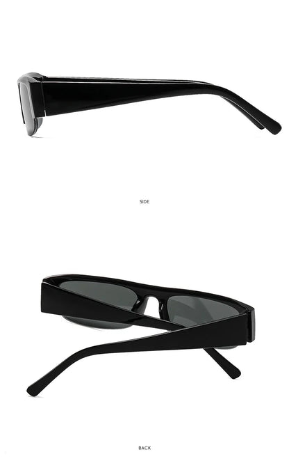 vintage small rectangle half frame black sunglasses for new fashion leopard gradient sun glasses ladies trendy driving eyewear