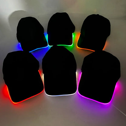 Модерна светеща бейзболна шапка с LED осветление, хип-хоп шапка за бар и клуб, флуоресцентна шапка за мъже и жени, DJ танци, парти аксесоари и костюм costume