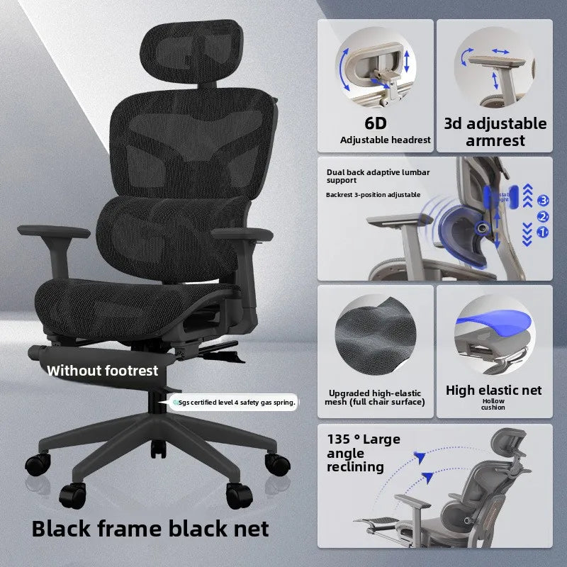 UVR Ergonomic Gaming Computer Chair with Breathable Mesh, Adjustable Armrests, Lumbar Support, Swivel Office Chair for Work & Gaming