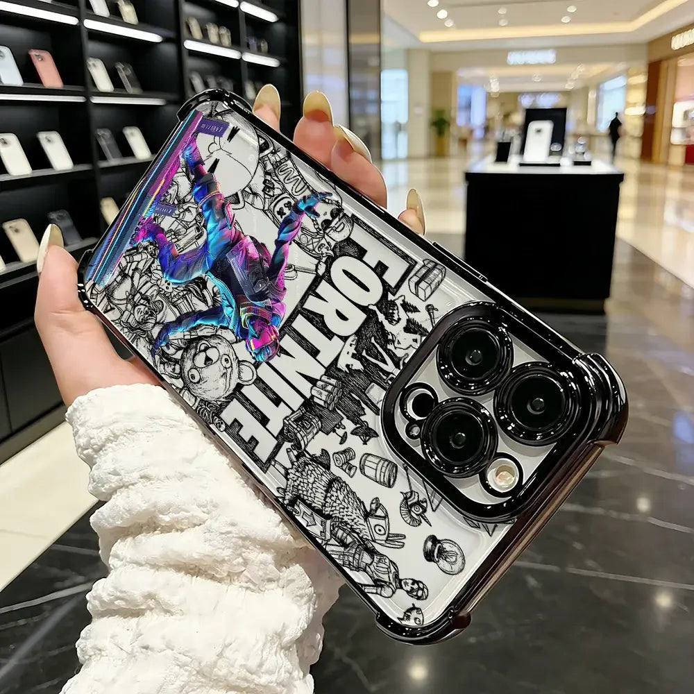 Beliebte FortniteS-Gaming-Handyhülle mit Beschichtung für Samsung S26 S25 S24 S23 S22 S21 S20 FE Note20 Edge Plus Ultra 4G 5G, stoßfest