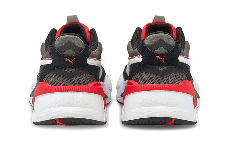 Baskets basses durables Puma Rs-X³ Twill Air Mesh, noir, blanc, rouge, 368845-02