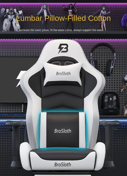 S8 Gaming Chair with 3D Armrests, Ergonomic Adjustable Backrest, Computer Office Chair, Leather Gamer Chair with Nylon Feet
