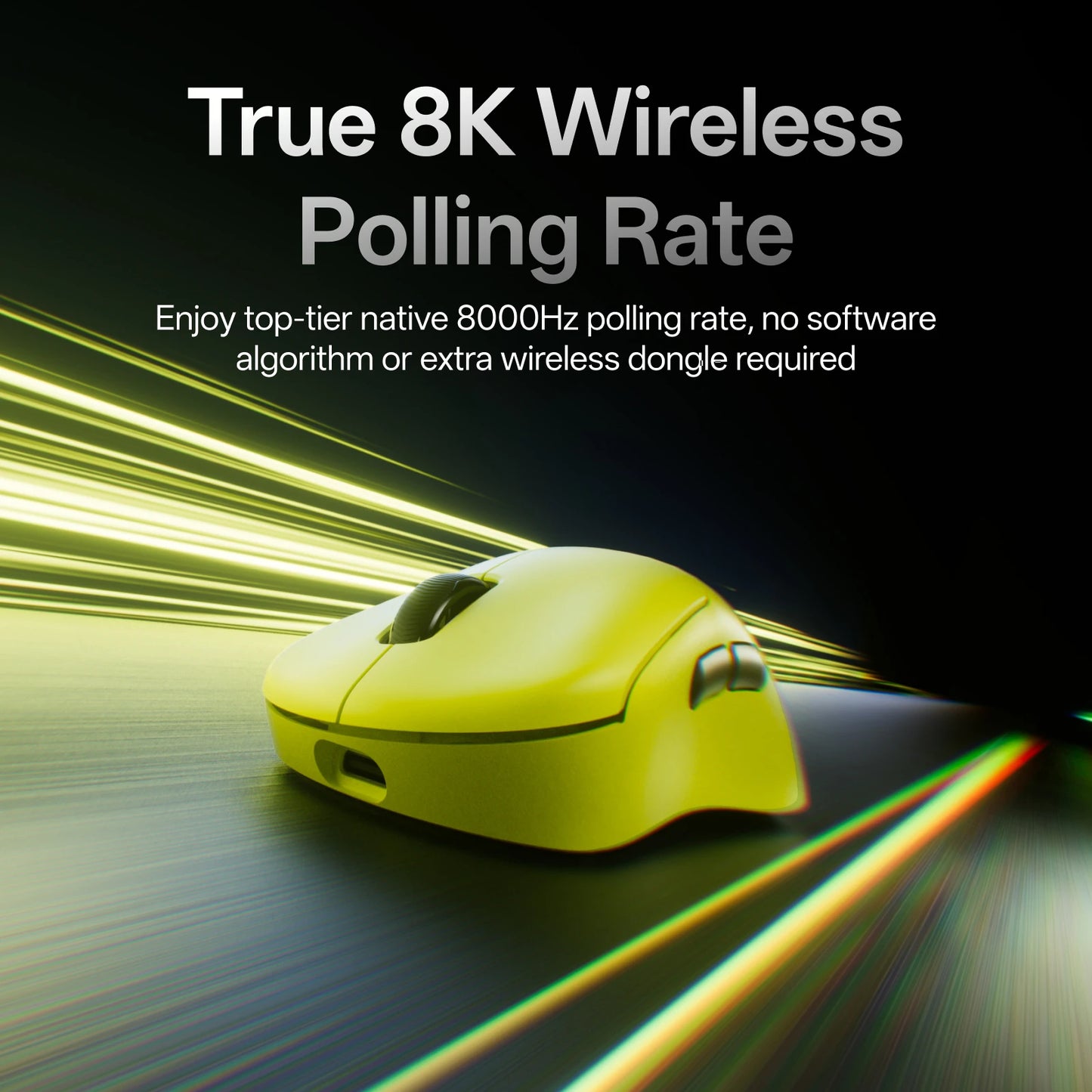 Rapoo VT3S /VT3S MAX GEN-2 Bezprzewodowa mysz gamingowa, prawdziwe 8K Wireless Polling Rate, 49g, ultralekka, czas pracy baterii do 750Hr