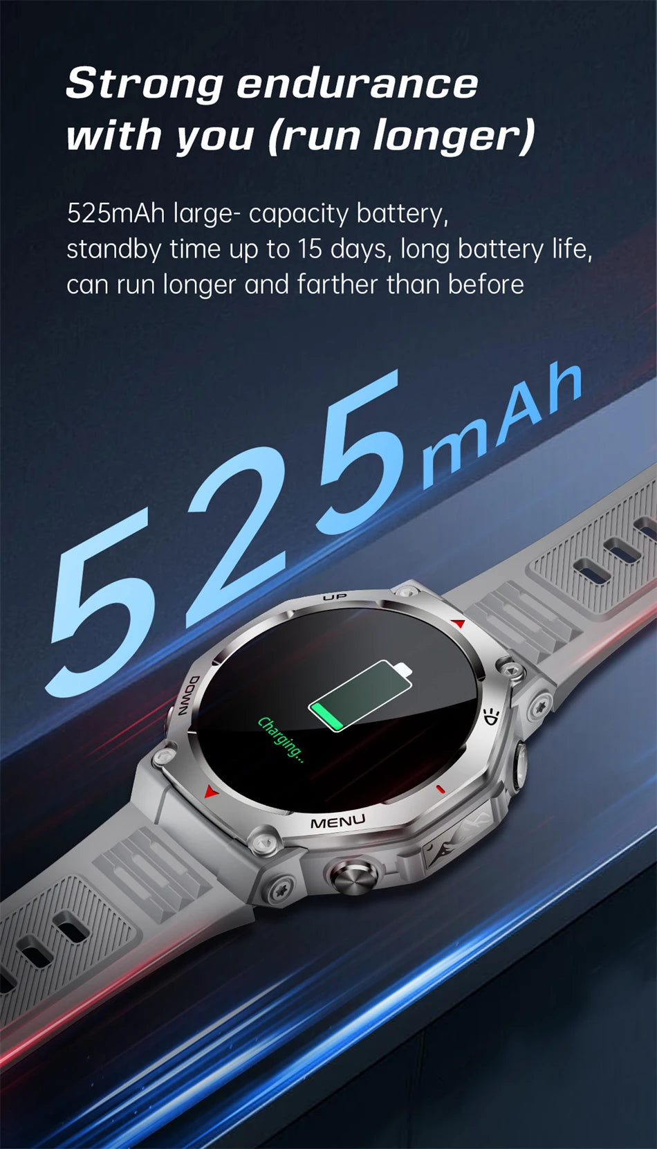 New T-Rex 3 Military Outdoor Sports Smart Watch Men GPS Motion Track 5 ATM Waterproof Heart Rate HD Bluetooth Call Smart Watch