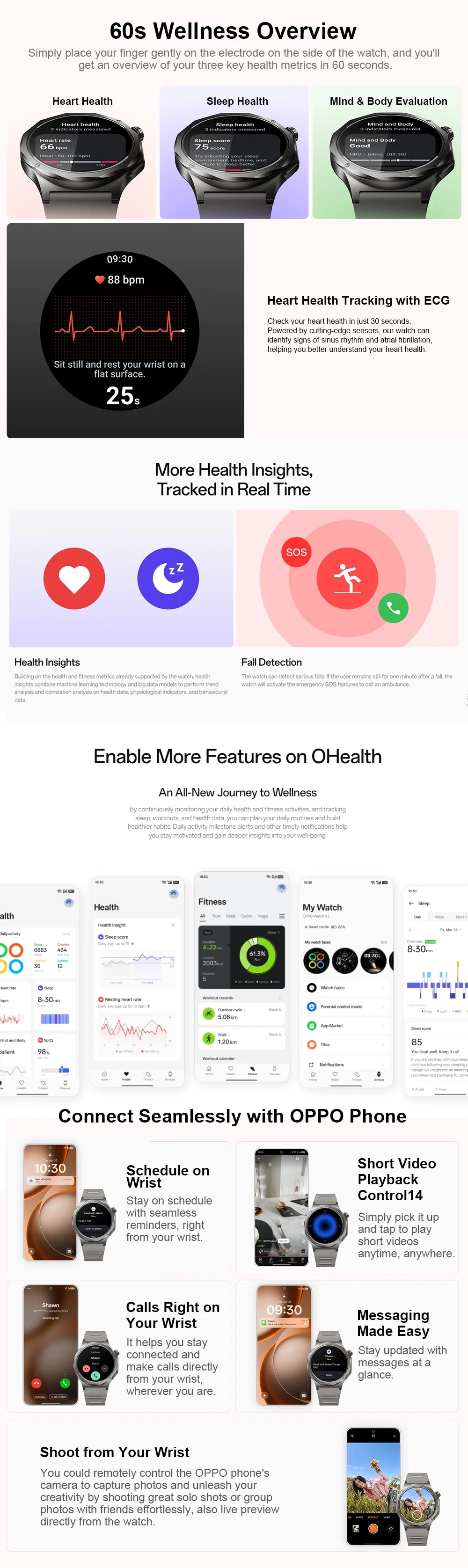 EU version OPPO watch X3 smartwatch Wear OS by Google Sleep 16-Day Battery Life SpO2 Blood Oxygen Monitoring IP69 Google Wallet