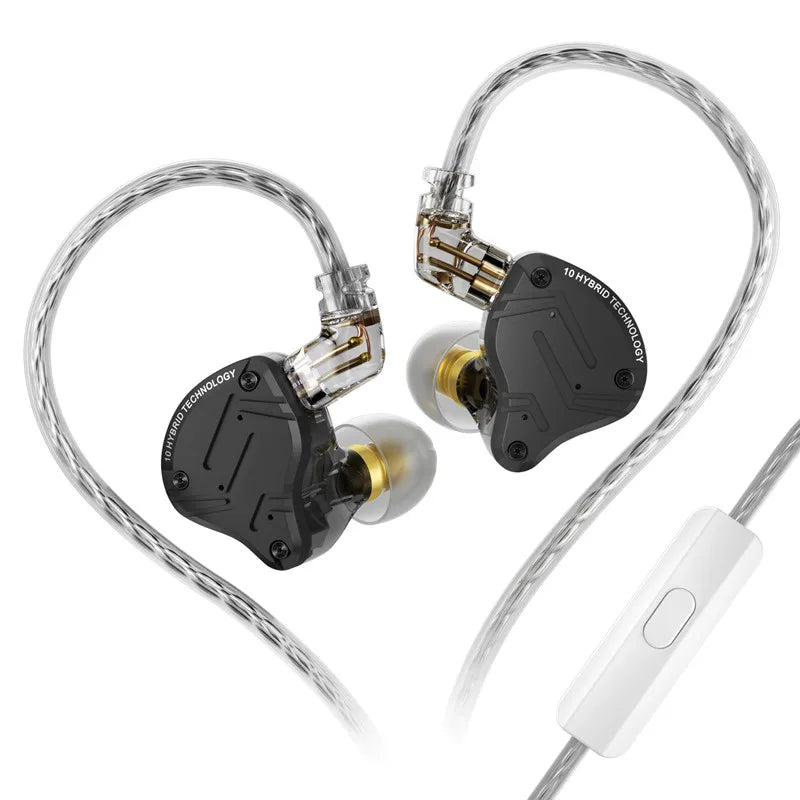 KZ ZS10 Pro X In-Ear Wired Earphones HiFi Bass Monitor Earbuds with Detachable Cable & Microphone