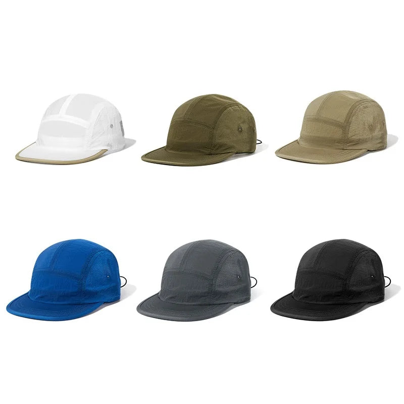 Ultrakönnyű futósapkák férfiaknak és nőknek, gyorsan száradó szabadtéri sport sapkák, kerékpáros, terepfutó és maratoni snapback sapkák