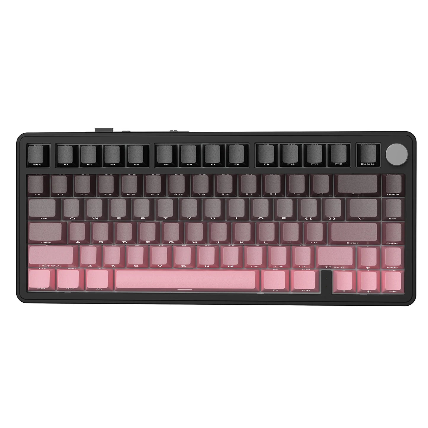 Teclado mecânico ATTACK SHARK X85 Tri-mode Gasket 75% com botão CNC, acolchoamento de 5 camadas, hot-swappable, retroiluminação RGB, NKRO