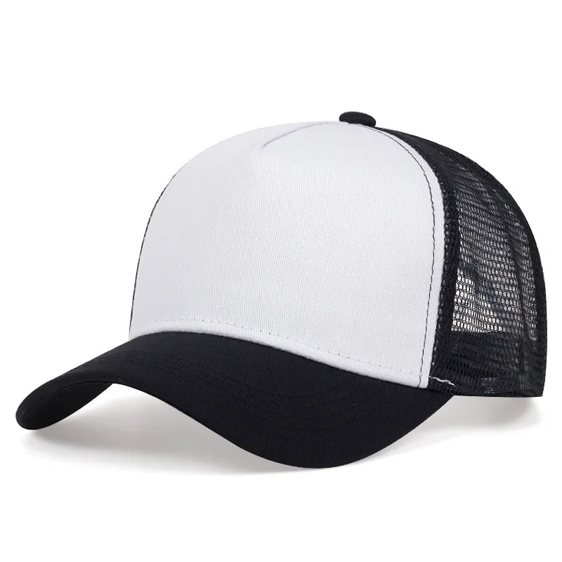 Simple basic baseball cap for men and women outdoor solid color light plate cap summer shade breathable net hat