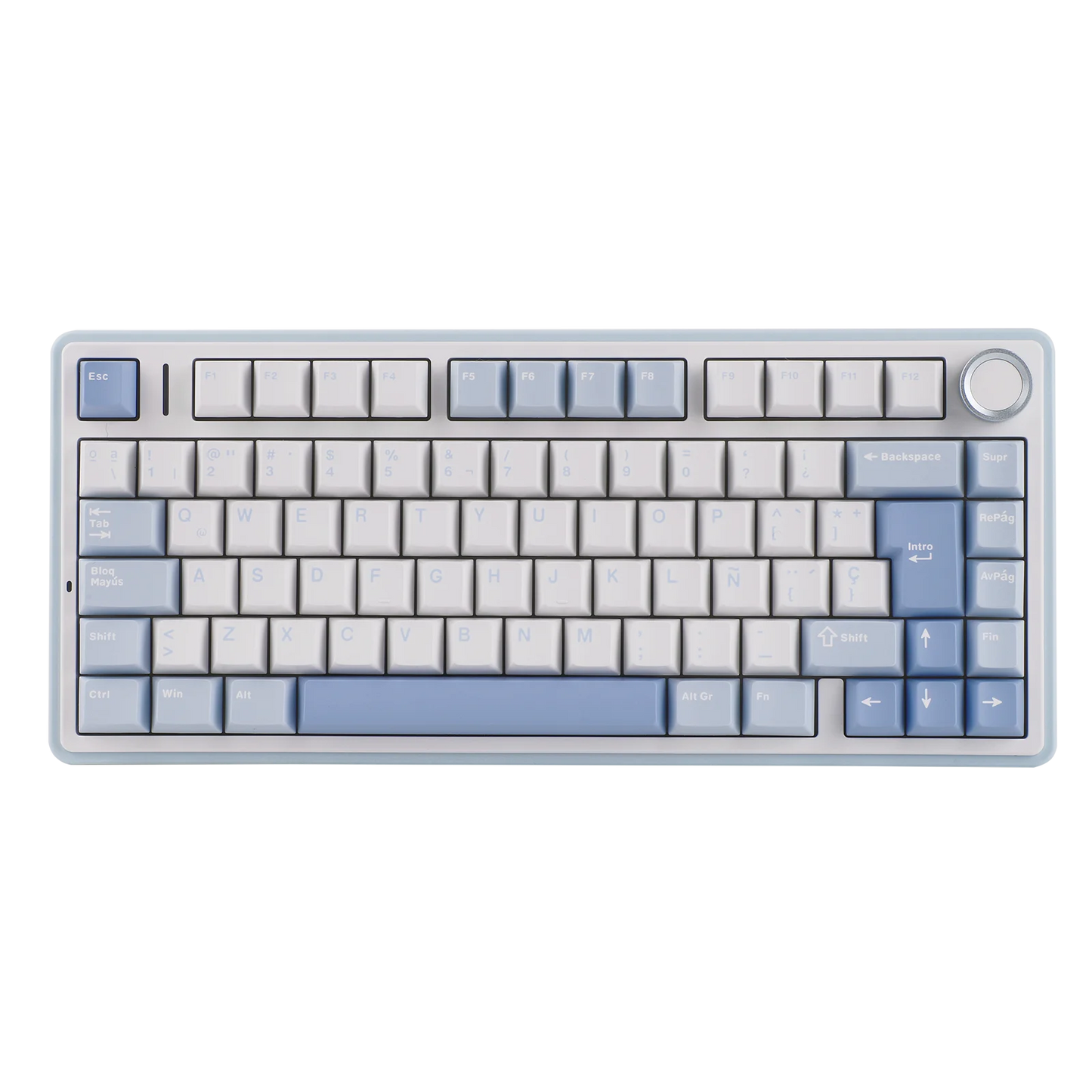 EPOMAKER AULA F75 ISO-ES 75% Spanish QWERTY Hot-Swap Gasket-Mounted Wired/Bluetooth/2.4GHz Wireless Mechanical Gaming Keyboard RGB Backlight