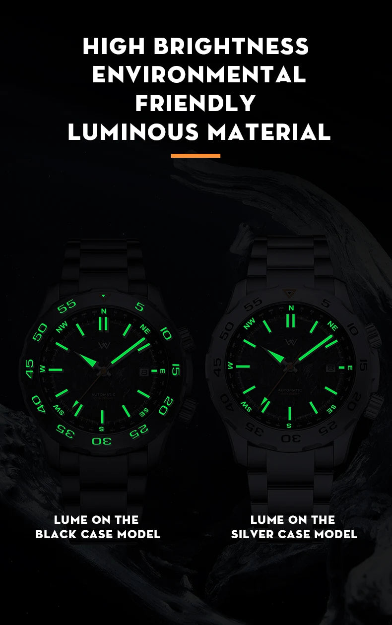 WM Watch Automatic Mechanical Watches Water Resistant Classic Casual Business Man Watch Welly Merck WM157M