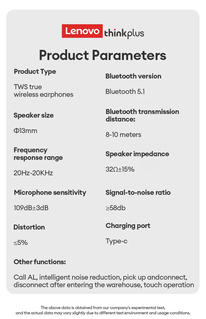 Lenovo LP40 Pro Wireless Bluetooth 5.0 Earbuds – HiFi Stereo Sound, Low Latency Gaming TWS Earphones with HD Call Mic & Charging Case
