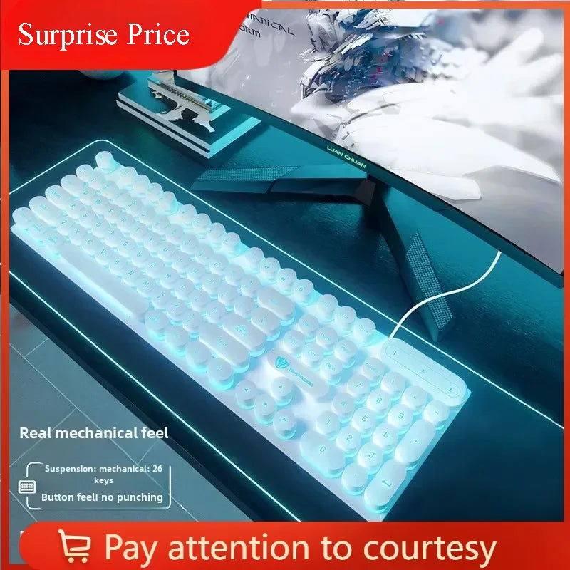 Mechanical Keyboard  Gaming Keyboard  E-sports Game Office Computer Notebook Desktop Steampunk English USB for Gaming