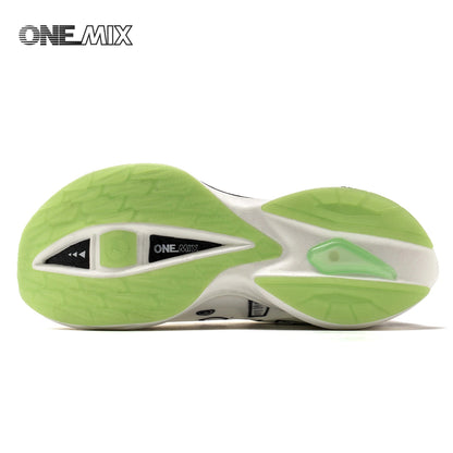 ONEMIX New Nylon Carbon Board Marathon Running Racing Shoes Shock-Absorbing Professional Stable Support Ultra-Light Rebound Sneakers