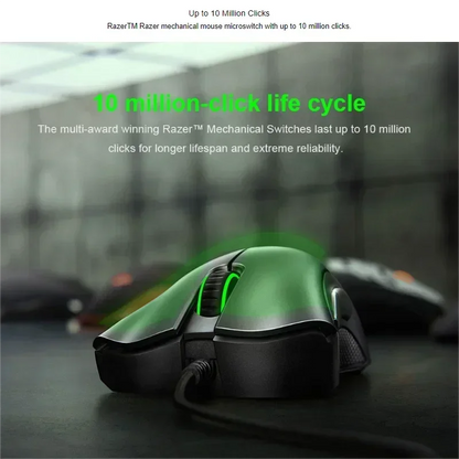 Razer DeathAdder Essential Wired Gaming Mouse, 6400 DPI Optical Gaming Mouse with 5 Programmable Buttons, Ergonomic USB Gaming Mouse for PC & Laptop