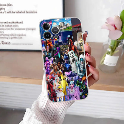 F-Fortnites-Cools Phone Case For iPhone 17, 16, 15, 14, 13, 12, 11 Pro Max Plus Soft Cover Personalized DIY