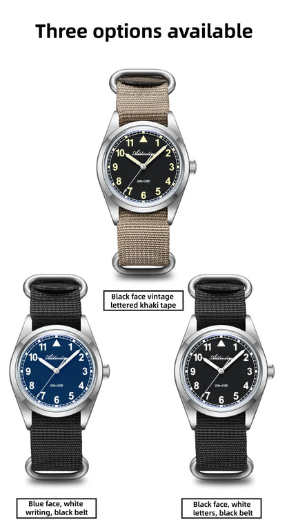 ADDIESDIVE Luxury Quartz Watch For Men New 36mm AR Coated Bubble Glass AD2079 Luminous 100m Waterproof Stainless Steel Men Gift