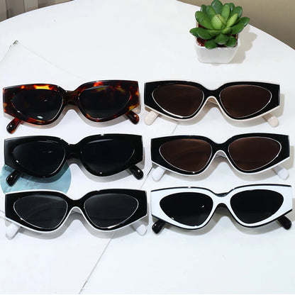Steampunk Cat Eye Sunglasses Women Men Black-white Frames Trendy Sun Glasses Fashion Retro Vintage Accessories Shades Eyewear