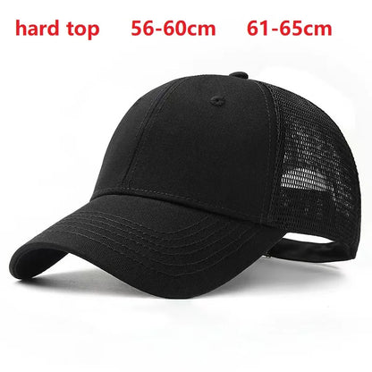 Bejzbol kape za muškarce s velikom glavom, za žene, XXL, prevelike, visoke krune, podesive, jednobojne, s kopčom (snapback), 56-60 cm, 60-65 cm