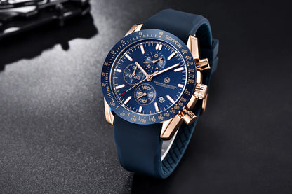 PAGANI DESIGN New 45mm Men Quartz Watch Rubber Belt Men's Luxury Watch Fashion Casual Sports Male Clock Relogio Maasculino