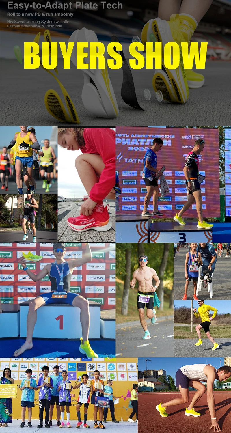 ONEMIX tekaški čevlji za maraton z ogljikovimi ploščami – profesionalni, stabilna podpora, blaženje udarcev, ultralahki, odbojni športni superge