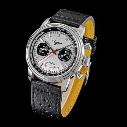 Sugess Watch of Men Pilot 1963 Wristwatches ST1906 Chronograph Handwind Movement Domed Sapphire Waterproof PowerReserve Lume V2