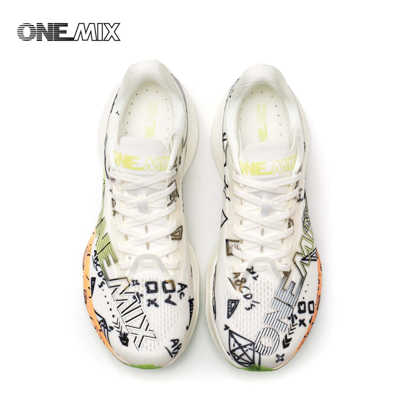 ONEMIX New Nylon Carbon Board Marathon Running Racing Shoes Shock-Absorbing Professional Stable Support Ultra-Light Rebound Sneakers