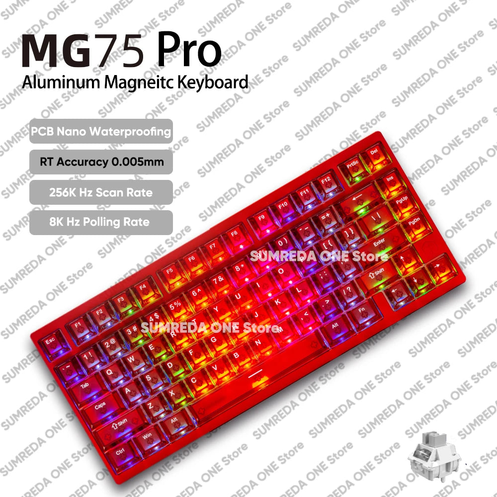 IROK MG75 Pro MG75 Max Aluminum Magnetic Gaming computer Mechanical Keyboard 75% Rapid Trigger 8K RGB Hotswap Gamer Keeyboard