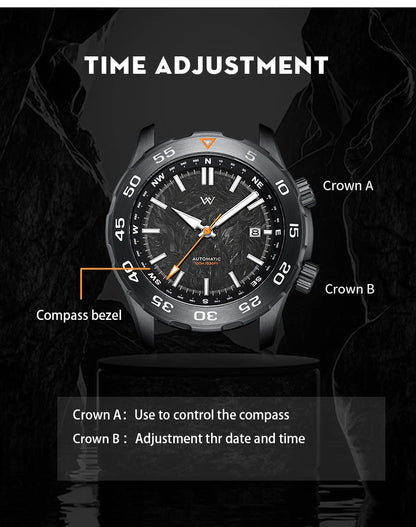 WM Watch Automatic Mechanical Watches Water Resistant Classic Casual Business Man Watch Welly Merck WM157M