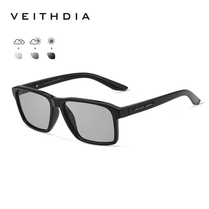 VEITHDIA Polarized UV400 Sunglasses Fashion Photochromic Gradient Mirror Lens Sports Driving Eyeglasses for Men And Women X7919