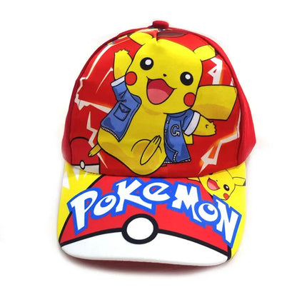 Czapka baseballowa z nadrukiem Pikachu z anime „Pokémon Go”, wykonana z poliestru, z daszkiem w stylu kreskówkowym, do przebierania się dla dzieci, jako dekoracja lub prezent urodzinowy