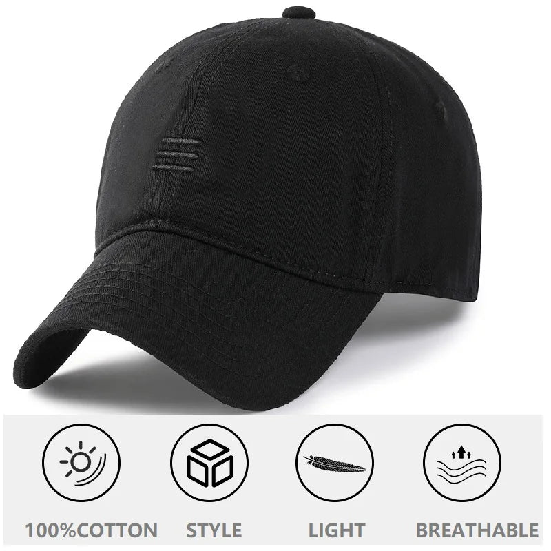 Big Head Plus Size baseball sapka, 100% pamut, férfiaknak és nőknek egyaránt, állítható „dad hat”, túlméretezett, 58–60 cm, 61–65 cm